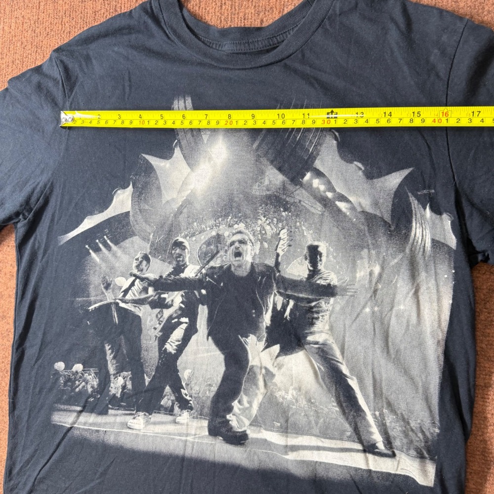 Edun Live U2 360 Tour Graphic T-Shirt Mens Large Black African Cotton Rock Band - Picture 6 of 9